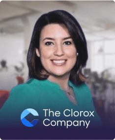 Smiling Clorox Company employee in a professional office portrait.