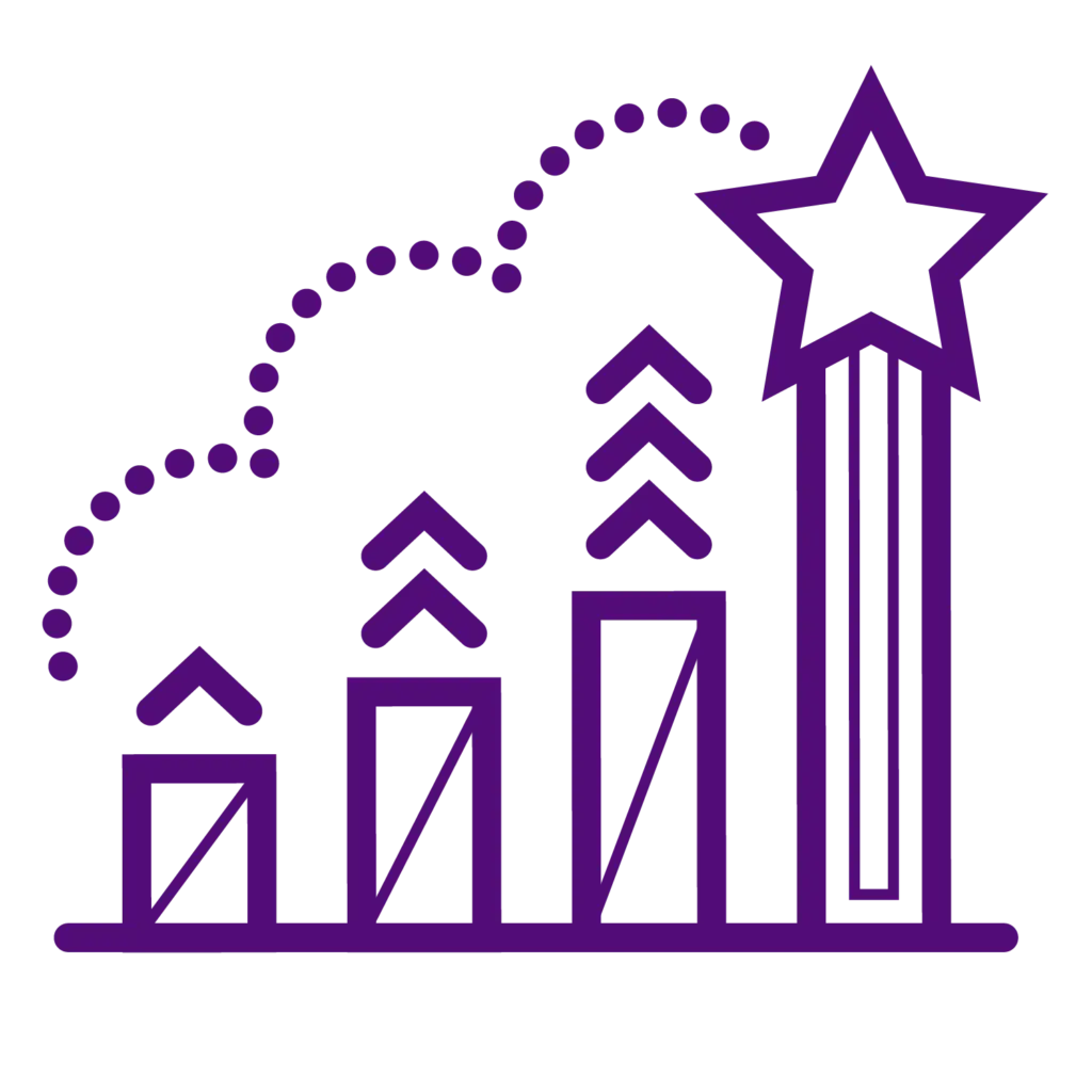 icons purple growth star